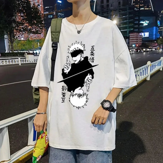 Men Cotton T-Shirt Fashion Jujutsu Kaisen Satoru Gojo Anime